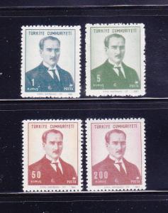 Turkey 1767-1770 Set MNH President Kemal Ataturk (B)