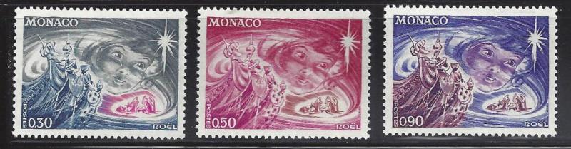 Monaco 849-851 Christmas 1972 MNH