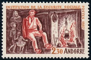 Andorra (French) 1967 2f.30 Institution of Social Security SGF203 MNH