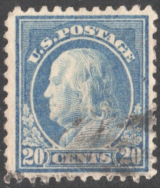 SC#515 20¢ Franklin Single (1917) Used