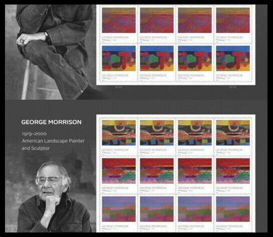 US 5688-5692 5692b George Morrison F horz gutter block 20 MNH 2022