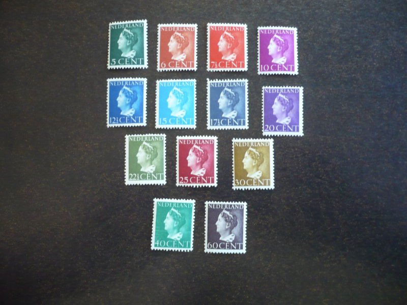 Stamps - Netherlands - Scott# 216-225B - Mint Hinged Part Set of 13 Stamps