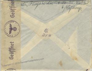 Germany WWII Krosno Poland Luftwaffe Feldpost OkW Censor 46672