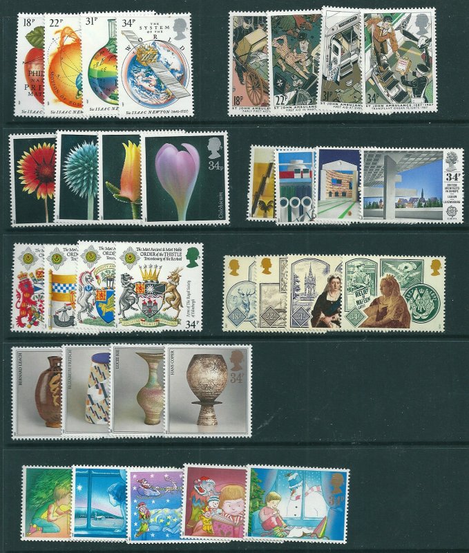 GB 1987 Complete Commemorative Collection Under Face Value BEST BUY on  MNH