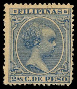 PHILIPPINES Sc 149 MH - 1890 2 4/8c - King Alfons XIII
