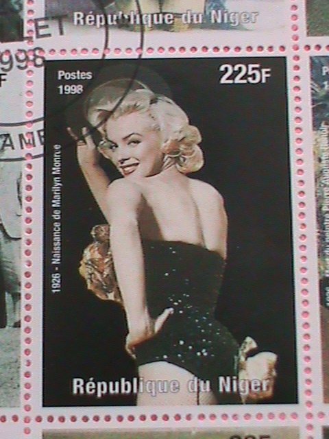 NIGER STAMP-1998- MARILYN MONROE FAMOUS PERSONS -CTO -MNH STAMP SHEET -RARE