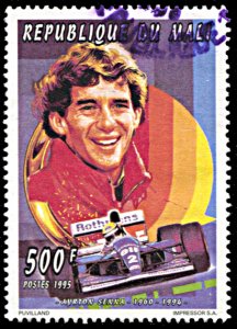 Mali 747, postally used, Ayrton Senna, F-1 Racing