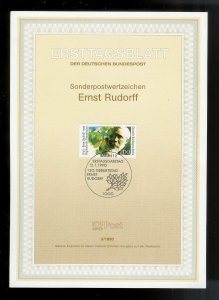 GERMANY (52) Ersttagsblatt FDC Presentation Cards
