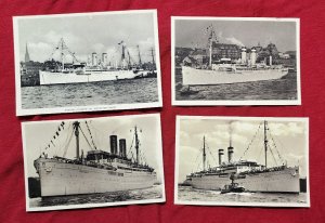 Antique German RPPC Germany postcard lot OCEANA Ocean Liner ship boat