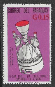 PARAGUAY 1966 10c German Contribution in Space Research Issue Sc 944 MLH