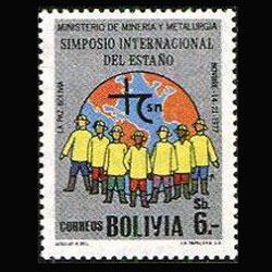 BOLIVIA 1977 - Scott# 612 Tin Mining Set of 1 NH