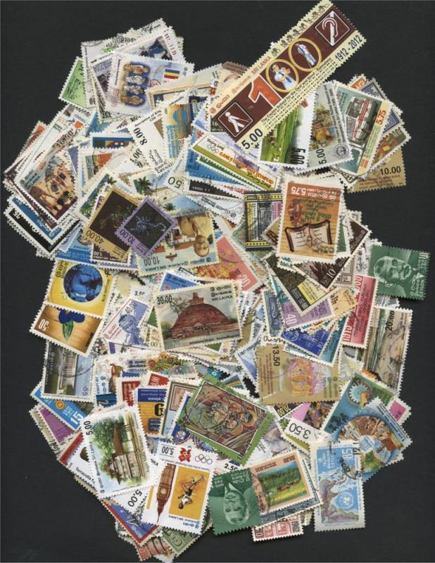 SRI LANKA, VERY NICE COLLECTION 400 DIFFERENT STAMPS		