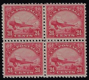 Scott #C6 - $600.00 – VF/XF-OG-NH – Post Office fresh block of four. Showpiece!