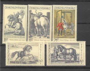 Czechslovakia     Horses   MNH   Sc#1620-1624