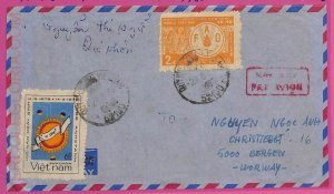 ag1541 - VIETNAM - Postal History - Air Mail COVER to NORWAY 1982 Einstein