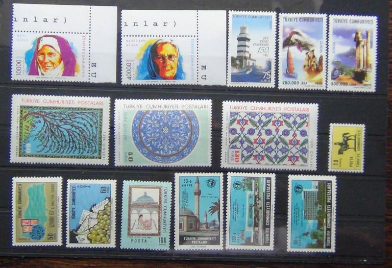 Turkey 1966 Congress 1996 2004 Europa 1966 Falance 2010 Lighthouse etc MNH