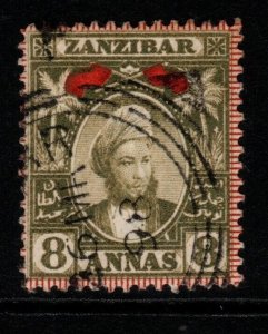 ZANZIBAR SG168 1896 8a GREY-OLIVE FINE USED