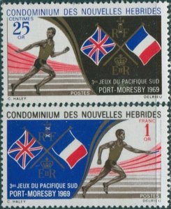 New Hebrides French 1969 SGF151-F152 South Pacific Games set MNH