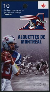 Canada 2576a Booklet MNH CFL, Montreal Alouettes, Football