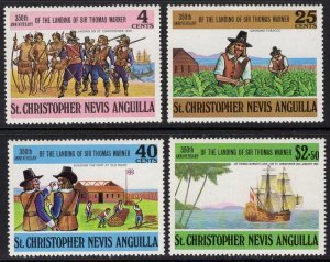 ST.KITTS-NEVIS SG258/61 1973 SIR THOMAS WARNER LANDING MNH