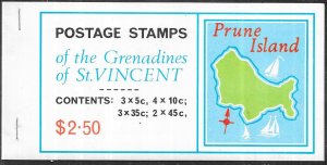 ST. Vincent Grenadines  #104-107 Prune Island  booklet (MNH) CV$5.00