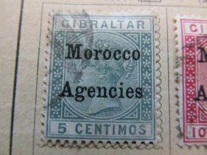British Morocco 1899 Wmk Mult Crown CA 5c Fine Used Mamp A11P30F7-