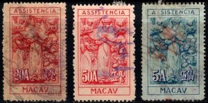 1945 Macau Charity Cinderella Postal Tax Stamps Symbol of Charity – Virgin