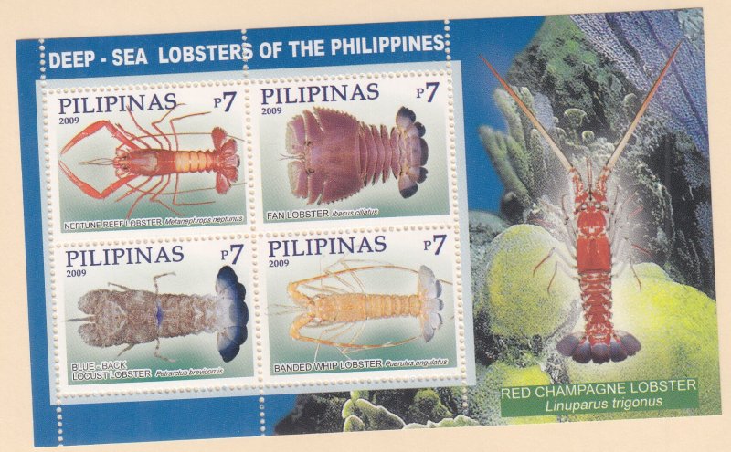 Philippines: Sc #3237, MNH, S/S, Lobsters (S18905)