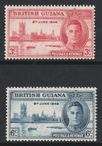 British Guiana Scott 242/243 - SG320/321, 1946 Victory Set MH*