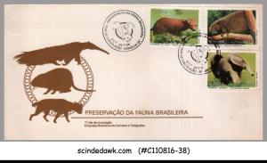 BRAZIL - 1988 WILDLIFE CONSERVATION / ANIMALS - 3V FDC