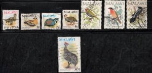 MALAWI Scott # 233-6, 241, 525, 527-8 Used - Birds