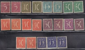 GERMANY USED STAMP LOT #4 NUMBER STAMPS