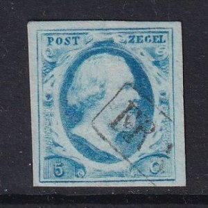 Netherlands #1  used  1852  King William III  5c