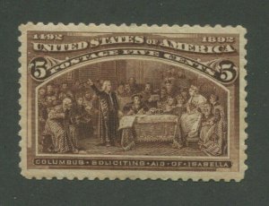 1893 United States Postage Stamp #234 Mint Never Hinged VF  