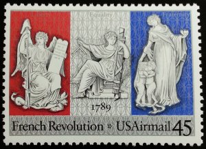 1989 45c French Revolution, U.S. Airmail Scott C120 Mint F/VF NH