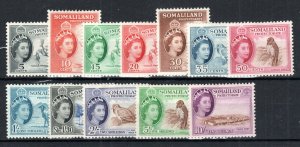 Somaliland Protectorate 1953-58 set SG 137-48 MH