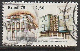 1979 Brazil - Sc 1602 - used VF - 1 single - New and old post offices