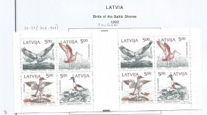 LATVIA - 1992 - Birds of the Baltic Shores - Perf 8v Booklet - Mint Never Hinged