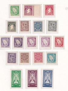 IRELAND # 105-117+121-123 VF-MNH PLUS EXTRA SHADES 1940 ISSUES CAT VAL $270+