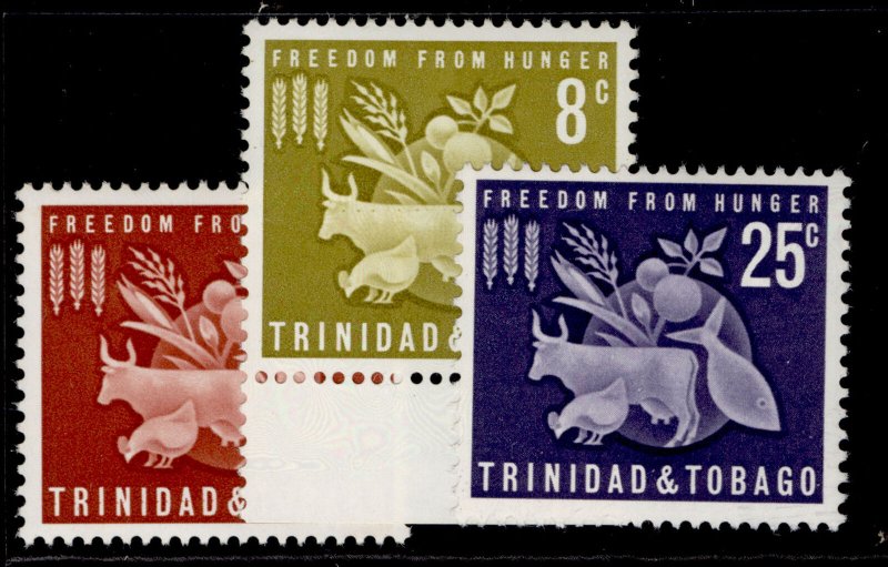 TRINIDAD & TOBAGO QEII SG305-307, complete set, VLH MINT.