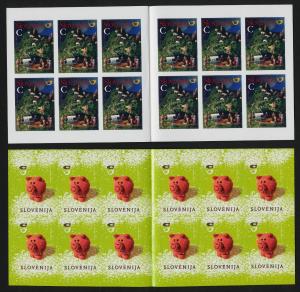 Slovenia 961a,2a,5a,6a Booklets MNH Christmas, New Year