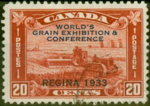 Canada 1933 20c Red SG330 Fine Used