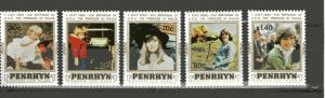 Penrhyn Island 190-194 MNH