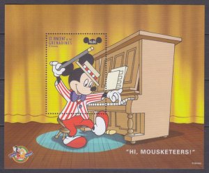 1998 St Vincent Grenadines 4348/B453	Disney - Mickey at piano 5,50 €