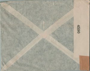 COLOMBIA POSTAL HISTORY WWII CENSORED AIRMAIL COVER ADDR USA CANCEL YRS'40