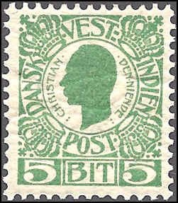 Danish West Indies 31 Mint,OG,HR... SCV $4.75