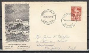 Denmark, Scott cat. 332. Life Saving Service issue. First day cover. ^