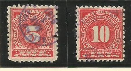 U.S. Scott #R206-R212 Revenue Stamp - Used Single