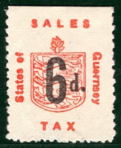 Channel Is. GUERNSEY REVENUE Stamp 6d SALES TAX Mint MNG WW2 OCCUPATION PIW47