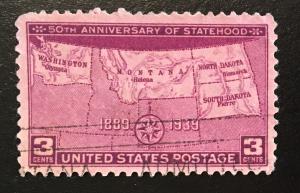 858 Four States, circ. single, Vic's Stamp Stash